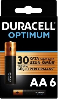 Duracell Optimum AA 6'lı (OP1500-6PK) Kalem Pil kullananlar yorumlar